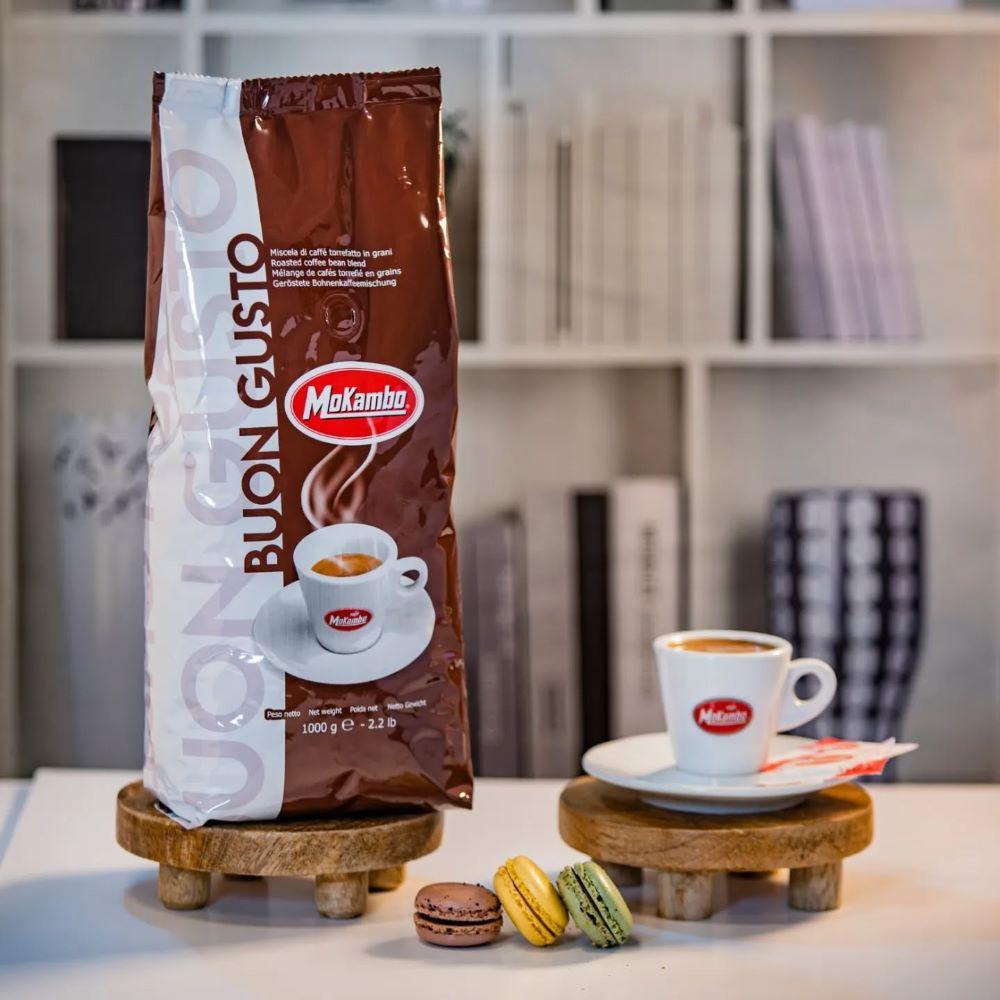 Кофе в зернах MoKambo Buon Gusto (1 кг) — Энергичный купаж 20% Арабика / 80% Робуста — изображение 3