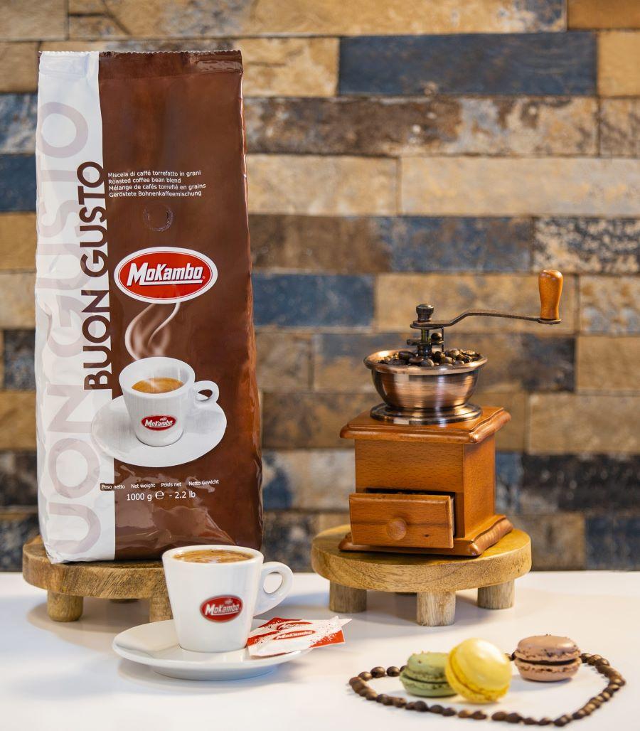 Кофе в зернах MoKambo Buon Gusto (1 кг) — Энергичный купаж 20% Арабика / 80% Робуста — изображение 2