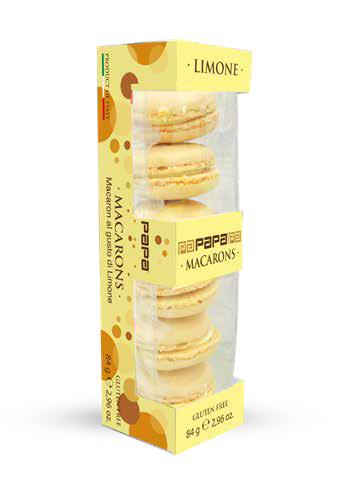 Тістечка макарон Papa Confetti Лимон, 84 г (6 шт)
