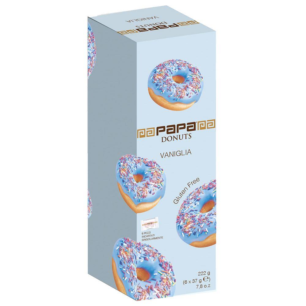 Пончики безглютенові Donut Papa Confetti Ваніль, 222 г (6 шт)