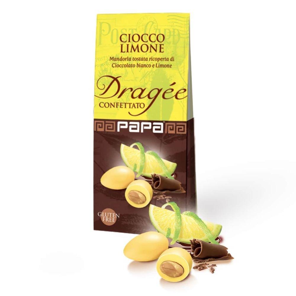 Драже мигдаль у білому шоколаді з лимоном Papa Confetti, 100 г