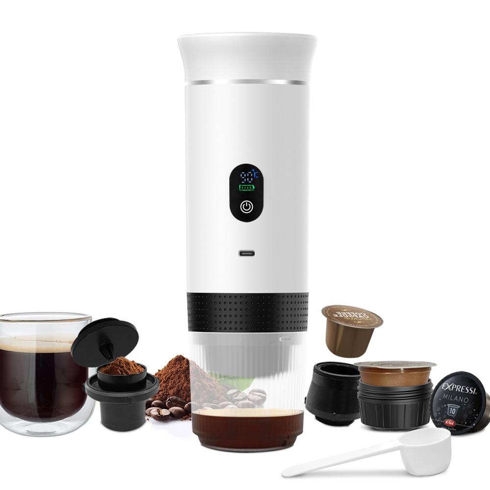Портативна капсульна кавоварка JN02 акумуляторна з нагріванням, кавомашина Espresso maker USB (Білий) - Зображення 2