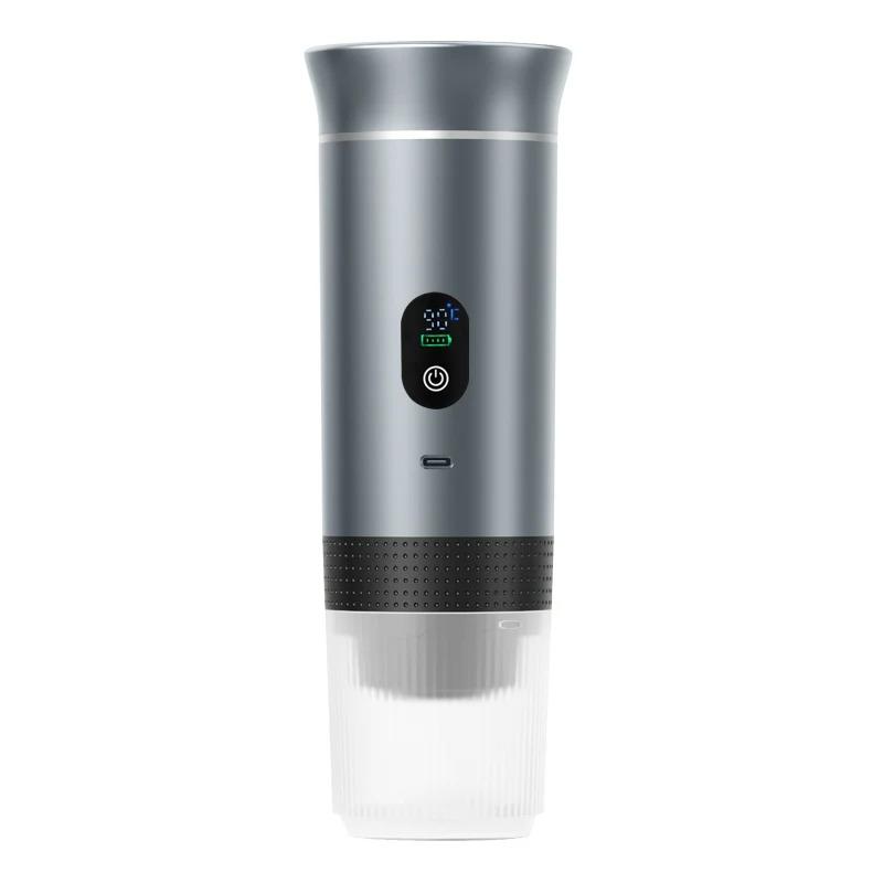 Портативна капсульна кавоварка JN02 акумуляторна з нагріванням, кавомашина Espresso maker USB (Срібний)