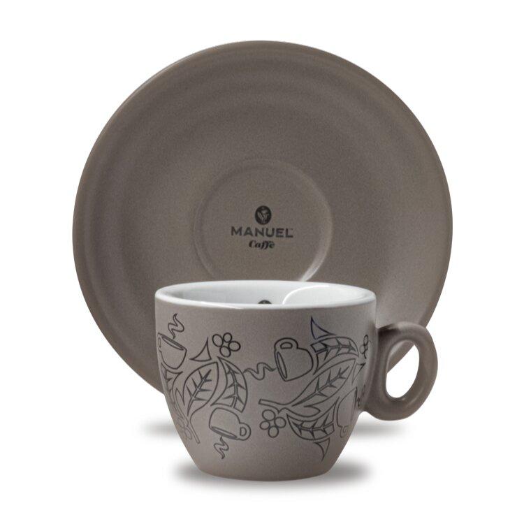 Чашка з блюдцем еспресо Manuel Grey Collection 80 мл